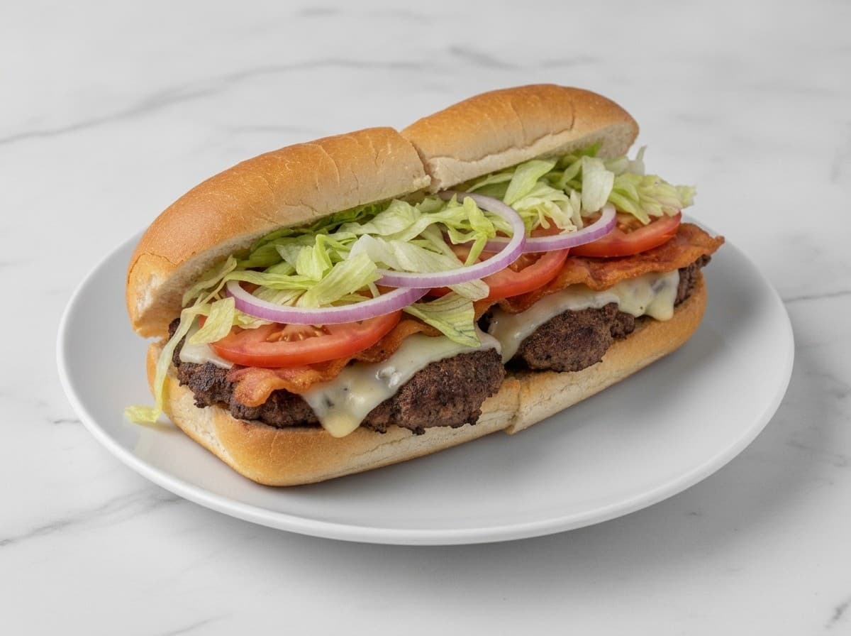 Small Bacon Cheeseburger Sub