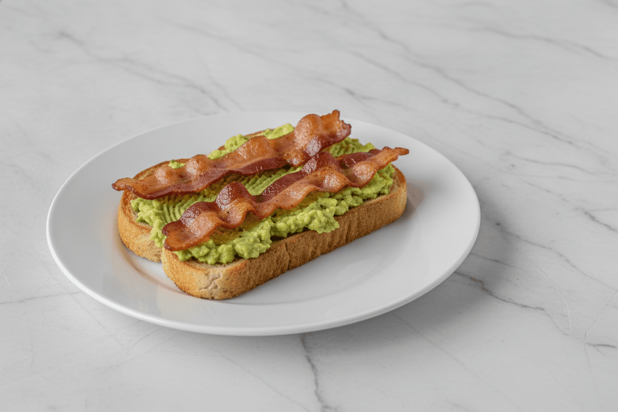 Avocado Toast With Bacon