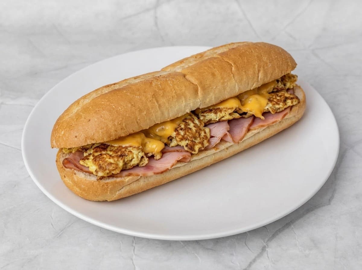 Small Ham Egg Cheese Sub